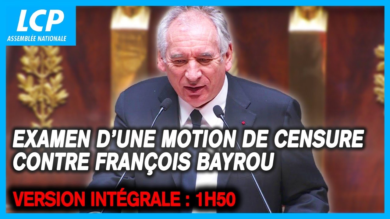 Examen d'une motion de censure contre François Bayrou dans l'hémicycle en intégralité - 10/02/2025