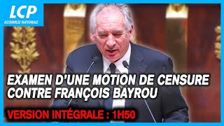 Examen d'une motion de censure contre François Bayrou dans l'hémicycle en intégralité - 10/02/2025