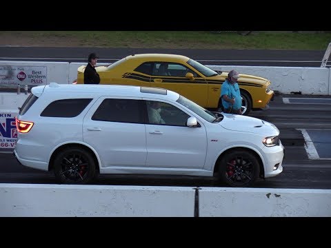 2018 Dodge Durango SRT vs Challenger R/T -drag racing
