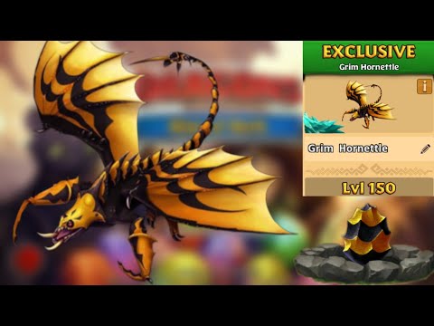 Grim Hornettle Max Level 150 Titan Mode - New Exclusive Death Gripper - Dragons:Rise of Berk
