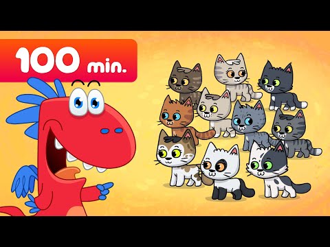 MIX 10 Kotków - Piosenki dla Dzieci Smoka Edzia - MEGA długi zestaw - Teledyski dla dzieci