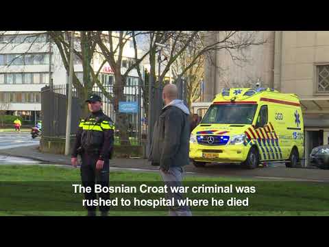 Bosnian war criminal dies after 'taking poison' in UN court