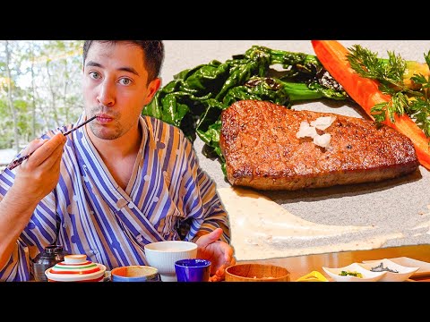 $1000 JAPANESE FOOD and ONSEN!! A5 Wagyu + 7 Course Kaiseki at Ryokan in Japan!