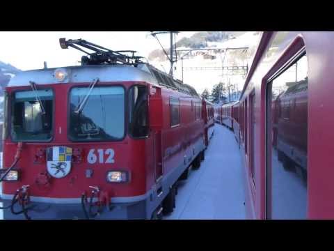 Swiss Trains: Rhaetian Railway, Chur to Disentis/Mustér