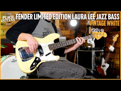 Fender Limited Edition Laura Lee Jazz Bass - Rosewood - Vintage White