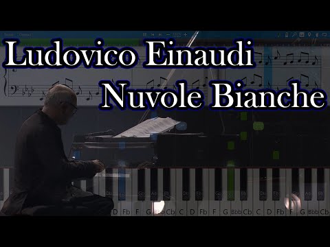 Ludovico Einaudi - Nuvole Bianche [Piano Tutorial | Sheets | MIDI] Synthesia