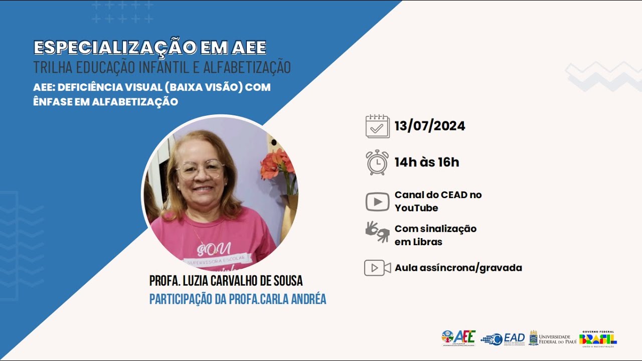 Esp. em AEE - Deficiência Visual (Baixa Visão) com Ênfase em Alfabetização