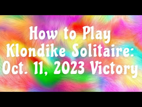How to Play Klondike Solitaire #microsoftsolitairecollection #gameplay #howto #how ... - YouTube