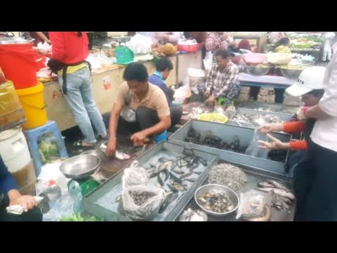 Everyday Foods In Market - Fresh Foods And People Activities - Food Tour In Phnom Penh Market