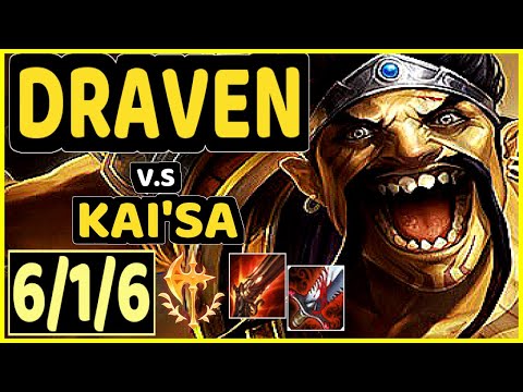 ARROW (DRAVEN) vs KAI'SA - 6/1/6 KDA BOTTOM ADC CHALLENGER GAMEPLAY - NA
