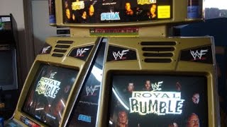 Sega Naomi WWF Royal Rumble Arcade Machine!  Cool 4 player, 2 screen cabinet, WWE Legends!