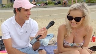 Bikini Girls on "Does Size Matter?" | Street Interviews | Adrian Gee