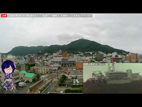 Mt. Hakodate and Juujigai District live camera