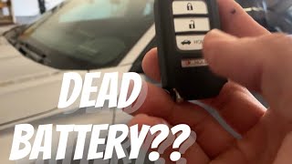 How to start your Honda Accord or Civic with no key fob battery