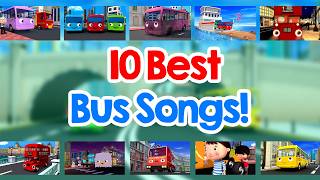 Best Bus Songs! 🚌🎶 10 Little Buses | Wheels On The Bus | Little Baby Bum