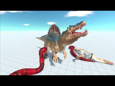 MASSIVE SPINOSAURUS & SKINNY SPINOSAURUS vs UNITS - Animal Revolt Battle Simulator