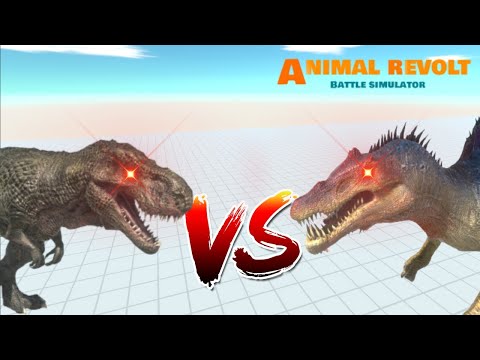 NEW Remastered T-Rex vs Spinosaurus best out of 3 battle |Animal Revolt Battle Simulator