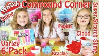Play-Doh Slime Variety Pack! Slime, Cloud, Krackle, Super Stretch and Foam! | Crazy8Family