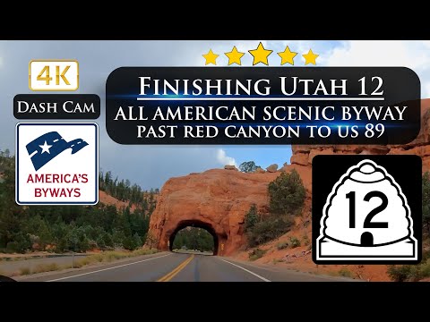 All-American Road Utah 12 Scenic Byway Through Red Canyon is 4K Ultra HD