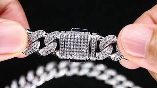 How to close and open the new lock of cuban link chain