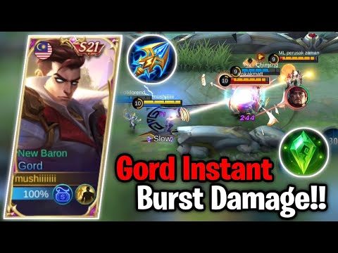 Most Perfect One Shot Build For Gord!! || Mushii || Mobile Legends.