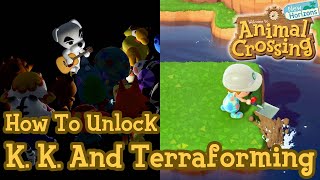 How To Unlock K. K. and Terra-forming in Animal Crossing: New Horizons