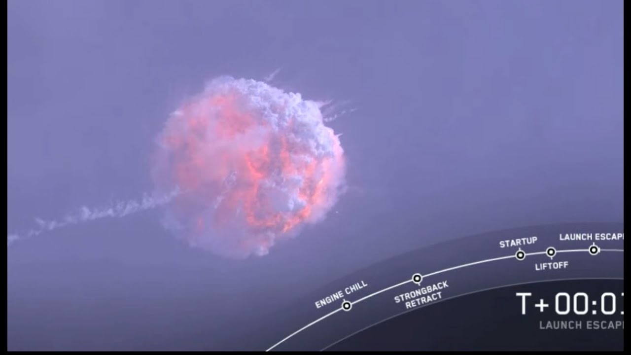 Watch a SpaceX rocket blow up during abort test