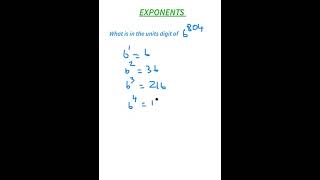 Exponents| trick to find the power of any number| Find the value of 6^804| #mathtrick