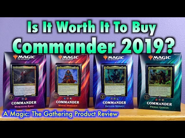 Vídeo relacionado con Wizards of the Coast MTG - Commander 2019 Deck Display (4 Decks) - English