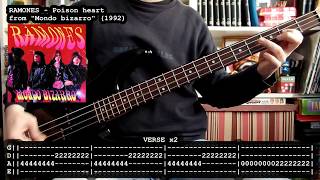 RAMONES - Poison heart (bass cover w/ Tabs)
