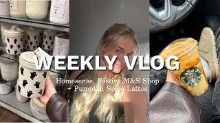 Homesense Shop With Me & M&S Christmas Finds 🎄 | Autumn Iced Coffee + Beauty Favourites