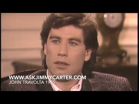 John Travolta 1985 talking with askjimmycarter