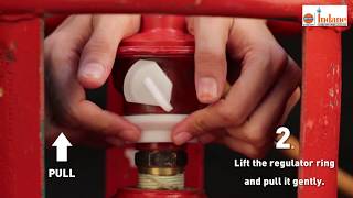 How to change regulator on an Indane LPG cylinder