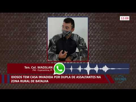 Idosos têm casa invadida por dupla de assaltantes na zona rural de Batalha 01 12 2020