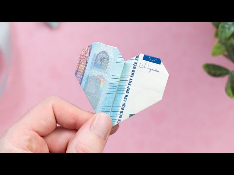 Fold a heart out of a banknote | Clever idea! 😍