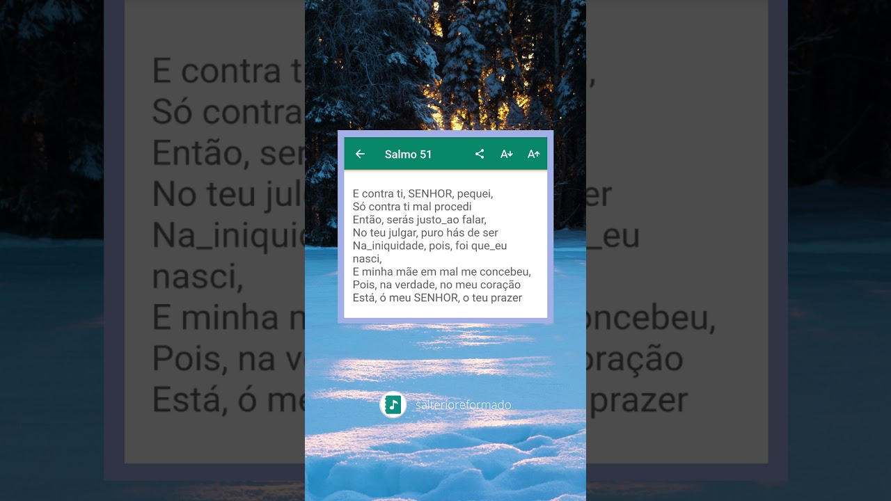 Cântico do Salmo 51 - Saltério Reformado