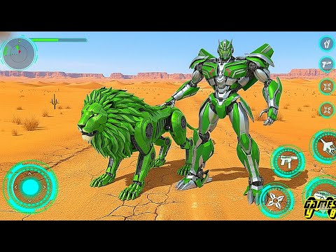 Lion Car Robot Transformers City Battle Game 2026 Part 3 - Android Gameplay