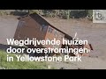 Evacuaties en wegdrijvende huizen door overstromingen in Yellowstone Park