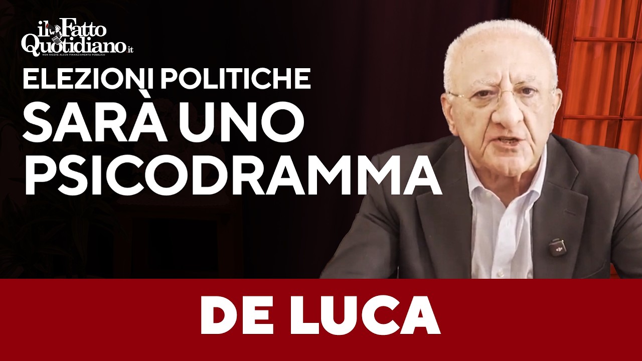 De Luca prevede un anno di caos politico: “Sarà uno psicodramma da una parte e dall’altra”