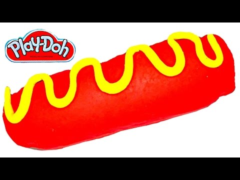 PLAY- DOH How to Make a JUMBO HOTDOG Creative Play Learning Rainbow Color Video Kids Balloons Toys Video