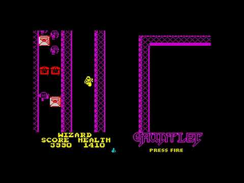 Gauntlet on the 128k Sinclair ZX Spectrum +3.