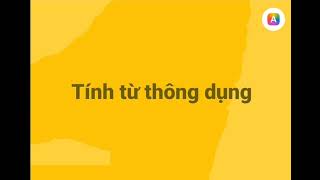 Tính từ thông dụng