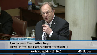 House Floor debate on the omnibus transportation finance bill conference report