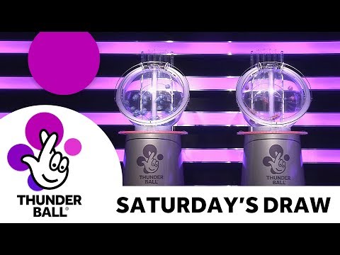 The National Lottery ‘Thunderball’ draw results from Saturday 21st April 2018