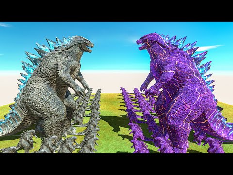 Epic Godzilla Battle | Growing Godzilla 2014 VS Violet Radiation Godzilla - ARBS