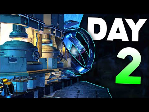 INSANE Duo Base Progress on DAY 2! | ARK 7 Days PvP Challenge Ep 2