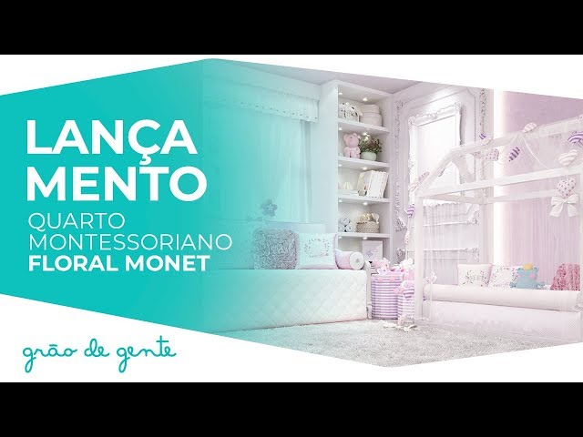 Quarto de Bebê Montessoriano Floral Monet -  Grão de Gente