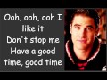 Glee Don't Stop Me Now with lyrics 