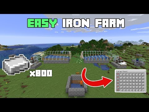 Super EASY Automatic Minecraft Iron Farm - 1.14.4 - 1.15