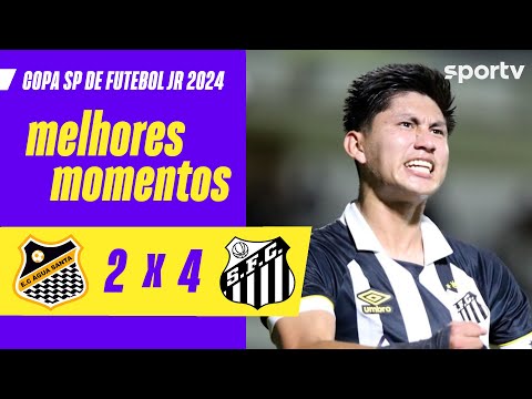 Gols e lances de Água Santa x Santos